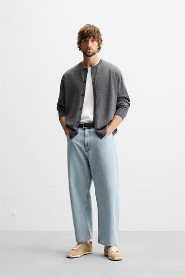 Мужские Широкие Джинсы Zara Tapered Fit ZARA