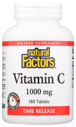 Natural Factors Витамин С замедленного высвобождения — 1000 мг — 180 таблеток Natural Factors