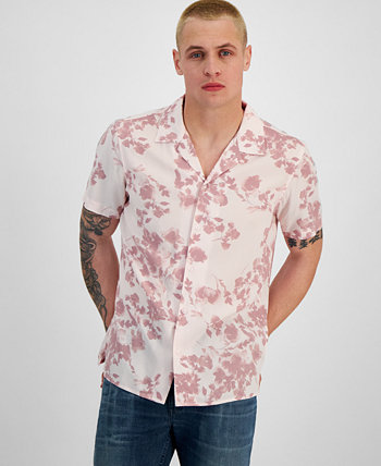Мужская рубашка с акварельным цветочным принтом, созданная для Macy's I.N.C. International Concepts
