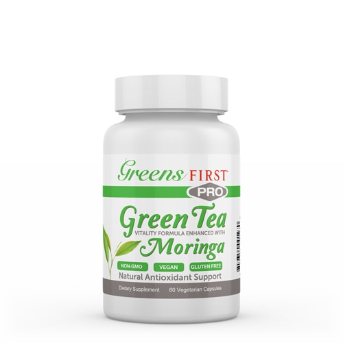 Pro Зеленый чай Моринга, 60 капсул Greens First