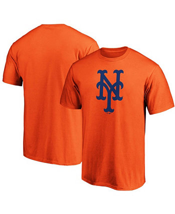 Оранжевая мужская футболка с официальным логотипом New York Mets Fanatics