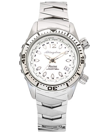 Женские многофункциональные часы Marina Diver из титана и белого силиконового ремешка, 40 мм Abingdon Co.