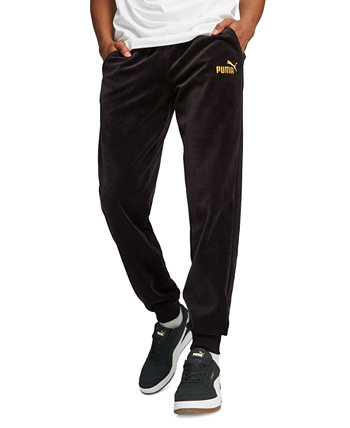Мужские велюровые спортивные брюки ESS+ Minimal золотого цвета PUMA
