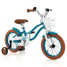 Детские велосипеды Slickblue Kids Bike с двумя тормозами, тренировочными колёсами и регулируемым сиденьем для детей от 3 до 8 лет Slickblue