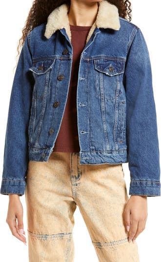 Urban Outfitters Western Faux Shearling Lined Denim Jacket BDG