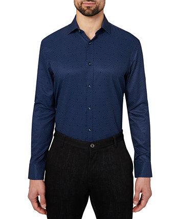 Мужская классическая рубашка Slim Fit Non-Iron Performance Stretch в горошек Society of Threads