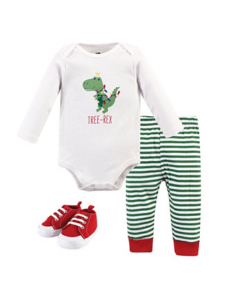 Боди Tree Rex для маленьких девочек и мальчиков, комплект брюк и обуви, набор из 3 шт. Hudson Baby
