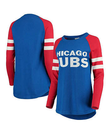Женская футболка-туника с длинным рукавом в полоску Royal Chicago Cubs FOCO
