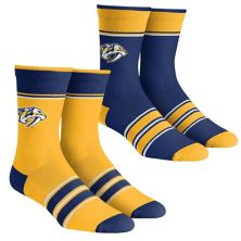 Молодежные носки Rock Em Socks Nashville Predators, комплект из 2 пар носков с несколькими полосками для командной команды Unbranded