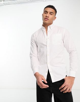 Белая оксфордская рубашка узкого кроя Jack & Jones Essentials Jack & Jones