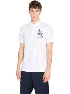 Мужская рубашка-поло с логотипом AX Eagle от ARMANI EXCHANGE AX ARMANI EXCHANGE