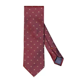 Шелковый жаккардовый галстук с геометрическим рисунком Eton