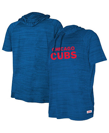 Пуловер с капюшоном с короткими рукавами и короткими рукавами реглан для больших мальчиков и девочек Heather Royal Chicago Cubs Stitches