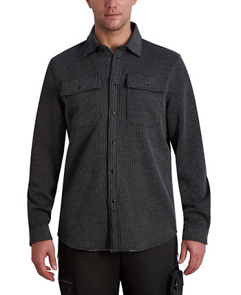 Мужская куртка-рубашка в полоску с двойными карманами Karl Lagerfeld Paris