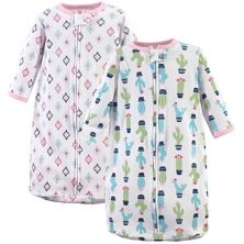 Hudson Baby Infant Girl Cotton Long-Sleeve Wearable Sleeping Bag, Sack, Blanket, Girl Cactus Hudson Baby