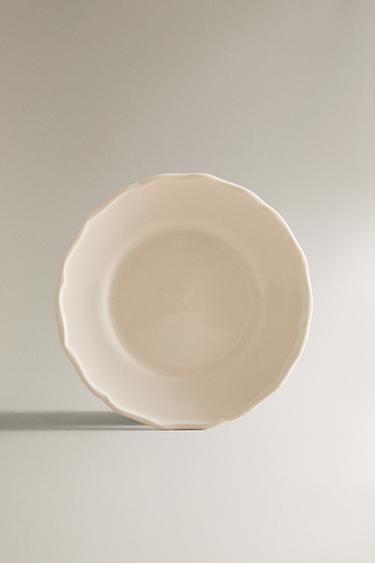 EARTHENWARE SIDE DISH WITH RAISED-DESIGN EDGE Zara Home