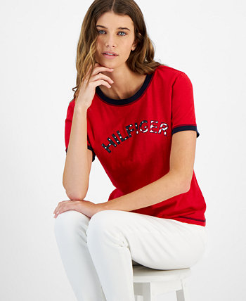Women's Cotton Crewneck Logo T-Shirt Tommy Hilfiger