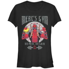 Juniors' Deadpool Merc's Gym Graphic Tee Marvel