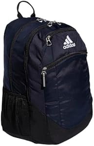 Рюкзак повседневный Adidas Striker Team Sports Backpack Durable Athletic Gym Laptop Bag for Boys/Girls, Black/White/2.0 (28L), One Size Adidas