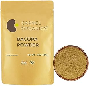 CARMEL ORGANICS Organic Ashwagandha Root Powder (Порошок) (28 Oz or 794g/1.75 Lbs) USDA Certified. Lab Tested, Non GMO & Gluten Free | Withania Somnifera from India CARMEL ORGANICS