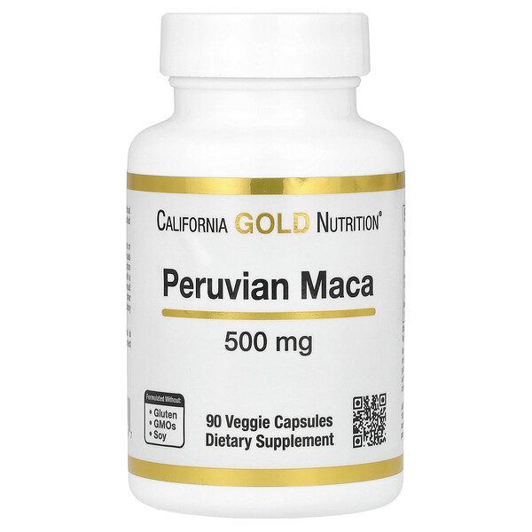 Перуанская Мака - 500 мг - 90 растительных капсул - California Gold Nutrition California Gold Nutrition