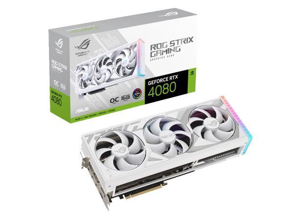 Игровая видеокарта ASUS ROG Strix GeForce RTX 4080 OC WHITE Edition (PCIe 4.0, 16 ГБ GDDR6X, HDMI 2.1a, DisplayPort 1.4a) Видеокарта ROG-STRIX-RTX4080-O16G-WHITE ASUS