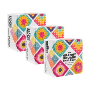 PASUTEC The Granny Square Card Deck: 50 mix and match designs Easy Crochet Joining,3 Pack PASUTEC