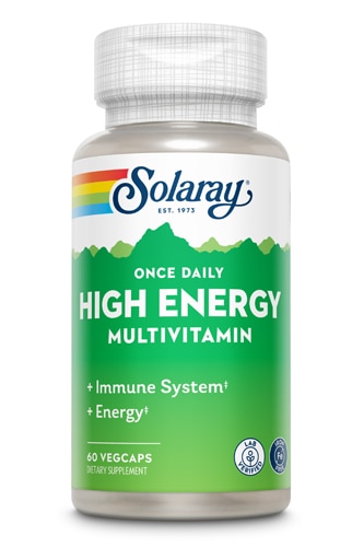 Solaray Once Daily High Energy Multi-Vita-Min без железа -- 60 капсул Solaray