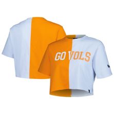 Женская укороченная футболка цвета бренди Hype and Vice Tennessee оранжево-белого цвета Tennessee Volunteers Hype And Vice