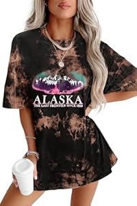 CSDAJIO Women's Graphic Oversized Tshirt Vintage Half Sleeve Round Neck Baggy Tee Summer Casual Tunic Shirt Csdajio