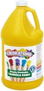 Colorations Washable Tempera Paint, Classroom Art Supplies, School Paints, Gallon Size, 12 Colors, Non Toxic, Bright Bold Color, Kids Paint, Craft, Hobby, Fun, Crafting Supply, Paint Set Colorations