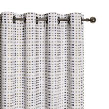 Kate Aurora 2 Piece Multi Color Modern Contempo Abstract Chenille Light Filtering Grommet Top Curtains Kate Aurora