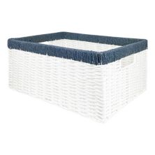 Belle Maison Paper Weave Basket With Accent Trim Belle Maison