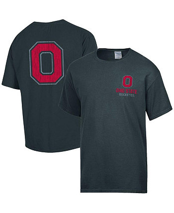 Мужская темно-серая футболка с винтажным логотипом Ohio State Buckeyes Comfortwash