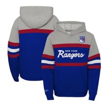 Youth Mitchell & Ness Blue New York Rangers Head Coach Pullover Hoodie Mitchell & Ness