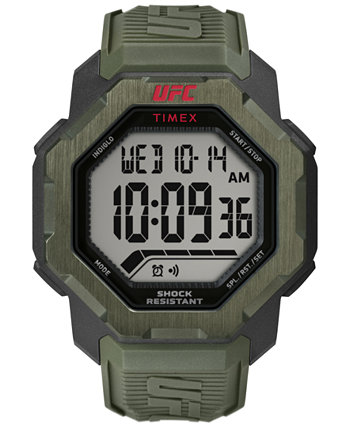 Мужские цифровые часы UFC Knockout из зеленого полиуретана, 48 мм Timex