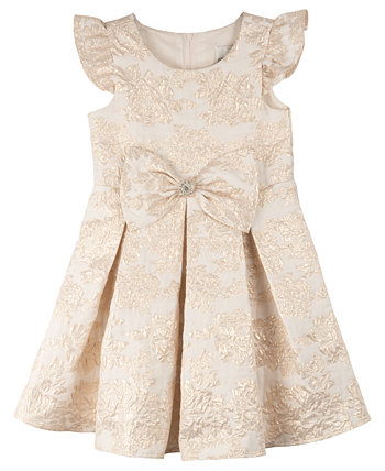 Парчовое платье для маленьких девочек с развевающимися рукавами по всей поверхности Rare Editions