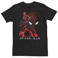Футболка Big & Tall Marvel Spider-Man Far From Home Portrait Tech Background Tee Marvel