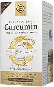 Solgar Full Spectrum Curcumin Liquid Extract (Жидкий экстракт) Softgels (Мягкие капсулы) - 30 Count - Faster Absorption - Brain, Joint & Immune Health - Non-GMO, Gluten-Free, Dairy-Free, Soy-Free - 30 Servings (Порции) Solgar