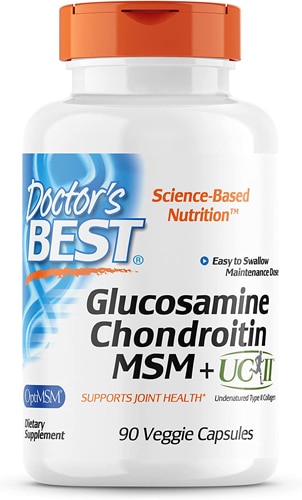 Глюкозамин Хондроитин MSM + UCII - 90 растительных капсул - Doctor's Best Doctor's Best