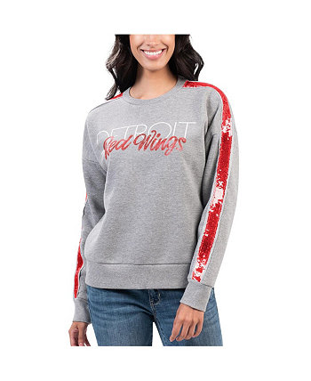 Женский серый пуловер Detroit Red Wings Penalty Box G-III