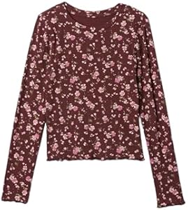 GAP Girls' Long Sleeve Ribbed Tee Gap