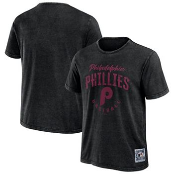 Мужская Футболка Darius Rucker Collection by Fanatics Черная Philadelphia Phillies Cooperstown Collection Стиранная Darius Rucker Collection by Fanatics