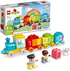 LEGO DUPLO My First Number Train Toy with Bricks for Learning Numbers, Preschool Educational Toys for 1.5-3 Year Old Toddlers, Girls & Boys, Early Development Activity Set, 10954 Lego