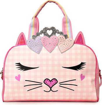 Розовая голографическая спортивная сумка Miss Bella Heart Crown OMG Accessories