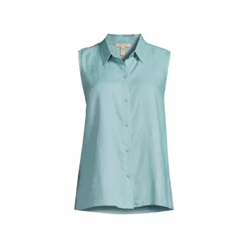Linen Sleeveless Shirt Eileen Fisher