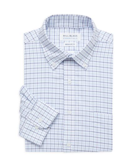 Оксфордская рубашка стандартного кроя Essentials Tattersall Bill Blass