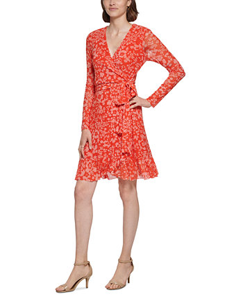 Женское сетчатое платье Colette с цветочным принтом и искусственным запахом Tommy Hilfiger