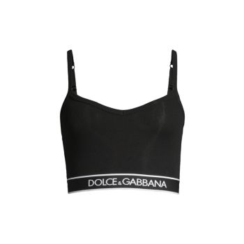Укороченный топ с логотипом Dolce & Gabbana