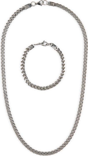 Ожерелье-цепочка и браслет Curb, комплект из 2 предметов William Rast